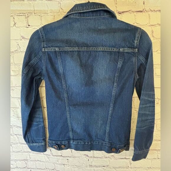 Madewell Classic Front Button Flap Pocket Preppy Academia Jean Jacket Size S - Picture 2 of 10